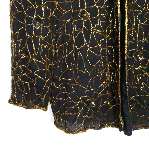 Vintage Floral Beaded Jacket - Picture 3 of 5